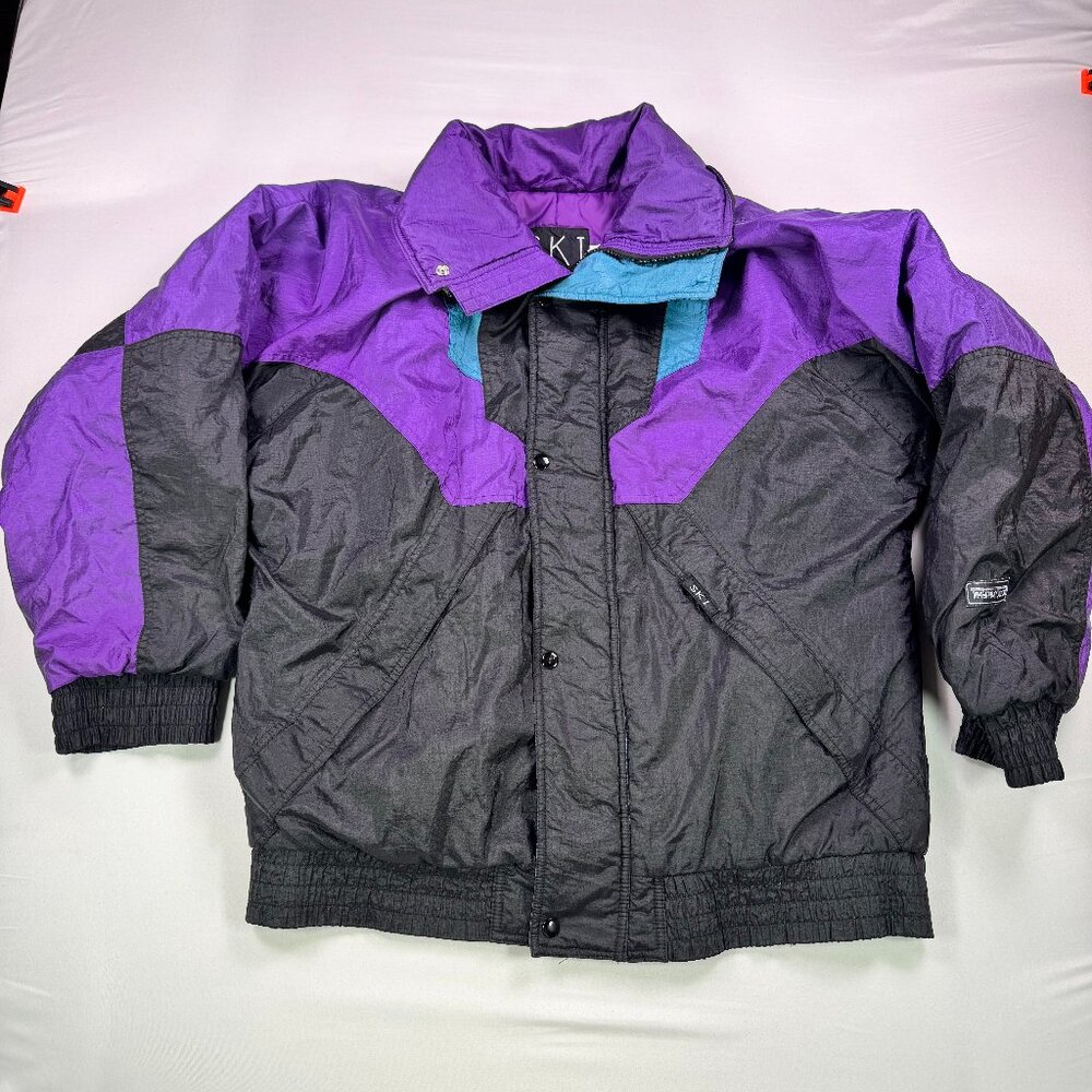 Vintage Unisex SKI Thermoloft Colorblock Jacket M